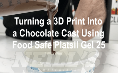 Turning a 3D print into a chocolate cast using food safe platsil gel 25