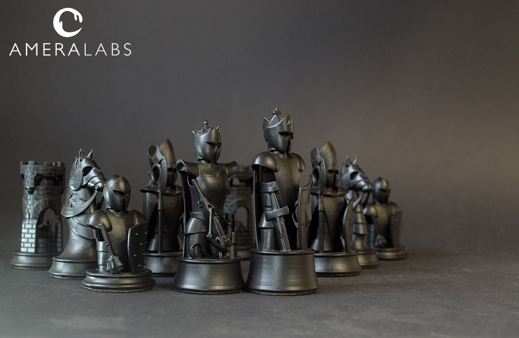 AmeraLabs-AMD-3-LED-3D-printed-custom-chess-set