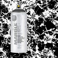 Spray Paint Marble Effect Black