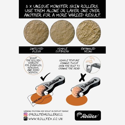 Rolltex Texture Rollers Monster Skin Series - Image 4